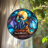 Xaden Riorson Dragon Glass Ornament, Fourth Wing Inspired Suncatcher, Book Lover Fantasy Gift, Dark Romance Window Art, Onyx Storm Decor