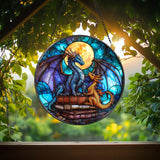 Xaden Riorson Dragon Glass Ornament, Fourth Wing Inspired Suncatcher, Book Lover Fantasy Gift, Dark Romance Window Art, Onyx Storm Decor