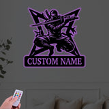 Ninja Star Metal Wall Art, Samurai Sword Wall Decor, Shuriken Warrior Sign, Cool Ninja Decor for Gamer Room, Teen Boy or Martial Arts Gift