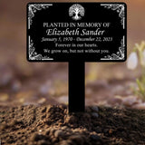 Custom Memorial Tree Plaque: Personalized engraved sign with stake, available in multiple colors. Perfect for gifting, honoring loved ones