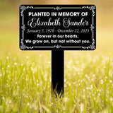 Personalized Memorial Stake With Tree, Custom Tree Plaque Marker, Custom Grave Marker, Metal Memorial Stake, Garden Decor,Remembrance Plaque