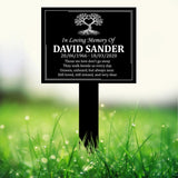 Personalized Memorial Stake With Tree, Custom Tree Plaque Marker, Custom Grave Marker, Metal Memorial Stake, Garden Decor,Remembrance Plaque