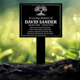 Personalized Memorial Stake With Tree, Custom Tree Plaque Marker, Custom Grave Marker, Metal Memorial Stake, Garden Decor,Remembrance Plaque