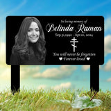 Custom Photo Grave Marker, Temporary Grave Marker With Photo, Outdoor Memorial Plaque, Sympathy Plaque, Remembrance, Greek Orthodox cross