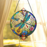 Dragonfly Stained Glass, Dragonfly Suncatcher, Dragonfly Window Hanging, Glass Art, In Door Decoration, Kitchen Decoration, Gift for Mom