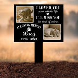 Custom Photo Grave Marker, Temporary Grave Marker With Photo, Outdoor Memorial Plaque, Sympathy Plaque, Remembrance Plaque
