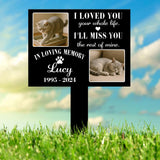 Custom Photo Grave Marker, Temporary Grave Marker With Photo, Outdoor Memorial Plaque, Sympathy Plaque, Remembrance Plaque