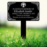 Custom Memorial Tree Plaque: Personalized engraved sign with stake, available in multiple colors. Perfect for gifting, honoring loved ones