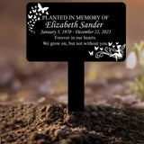 Personalized Memorial Stake With Fairy and Butterflies, Custom Tree Plaque Marker, Custom Grave Marker, Metal Memorial Stake, Garden Decor