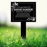 Personalized Memorial Metal Plaque Stake, In Loving Memory, Remembrance Sympathy, Personalized Memorial Stake With Fairy and Butterflies