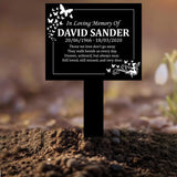 Personalized Memorial Metal Plaque Stake, In Loving Memory, Remembrance Sympathy, Personalized Memorial Stake With Fairy and Butterflies