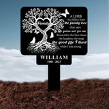 Personalized Memorial Stake Metal, Tree Of Life Memorial Stake, In Loving Memorial, Remembrance Stake, Sympathy Gift, Outdoor Grave Marker