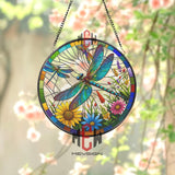 Dragonfly Stained Glass, Dragonfly Suncatcher, Dragonfly Window Hanging, Glass Art, In Door Decoration, Kitchen Decoration, Gift for Mom
