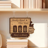 Books Read This Year Tracker - Custom bookshelf counter, unique bookish gift for readers, reading challenge, Yearly bookshelf counter