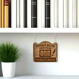 Personalized Book Tracker Sign, Reading Goal Counter, Custom Library Decor, Book Lover Gift, Wooden Reading Progress Display