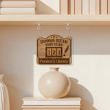 Personalized Book Tracker Sign, Reading Goal Counter, Custom Library Decor, Book Lover Gift, Wooden Reading Progress Display