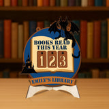 Dragon Book Tracker Sign, Fantasy Reading Counter, Castle Library Decor, Custom Name Book Lover Gift, Medieval Reading Goal