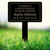 Custom Memorial Tree Plaque: Personalized engraved sign with stake, available in multiple colors. Perfect for gifting, honoring loved ones