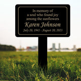 Custom Memorial Tree Plaque: Personalized engraved sign with stake, available in multiple colors. Perfect for gifting, honoring loved ones