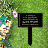 Custom Memorial Tree Plaque: Personalized engraved sign with stake, available in multiple colors. Perfect for gifting, honoring loved ones