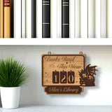 Books Read This Year Tracker - Wooden Dragon and Castle Library Sign, Personalized Book Counter, Fantasy Book Lover Gift Decor