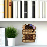 Books Read Tracker With Black Cat, Books Read This Year, Bookish Decor, Birthday Gift for Book Lover, Bookshelf Counter, Reader Gift