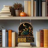 Fairy Book Tracker Sign, Moonlight Reading Counter, Fantasy Library Decor, Custom Name Book Lover Gift, Magical Reading Goal,Gift Book Lover