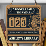 Books To Read Wooden Tracker, Vantage Book Tracker Sign, Personalized Library Decor, Book Lover Gift, Reading Progress Display, Bookish Gift