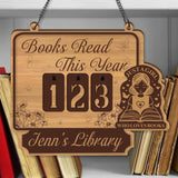 Books Read This Year Tracker - '“Just a Girl Who Loves Books'� Quote, Book Tracker, Bookshelf Decor, Book End, Reader Gift, Book Lover