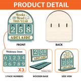 Personalized Books Read Tracker,Books Read This Year Counter,Book Tracker,Bookshelf Decor,Book End,Reader Gift,Book Lover,Gift, Bookish Gift