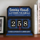 Personalized Books Read Tracker,Books Read This Year Counter,Book Tracker,Bookshelf Decor,Book End,Reader Gift,Book Lover,Gift, Bookish Gift