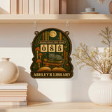 Books Read Tracker With Cat and Books, Books Read This Year, Bookish Decor, Bookshelf Counter, Reader Gift, Birthday Gift for Book Lover