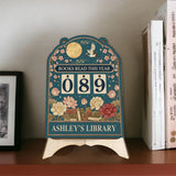 Personalized Wooden Book Tracker Sign, Books Read This Year Counter, Custom Library Reading Tracker, Gift for Book Lovers