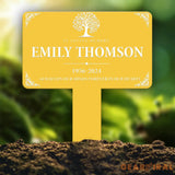 In Loving Memory Grave Marker – Personalized Outdoor Memorial Plaque with Name and Dates – Custom Memorial Plaque for