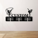 irl Gymnastics Medal Hanger with Led Light, Personalized Name Metal Sign, Gymnast Medal Holder Monogram, Gymnast Medal Display Hanging,Gifts for Gymnast
