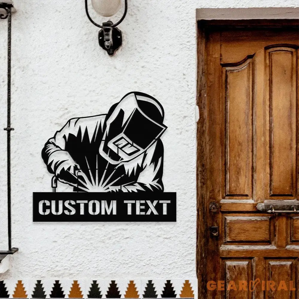 Ironworker Stick Welder Metal Sign Personalized Ironworker Name Led Metal Sign Outdoor Door Decor Stick Welder Wall Art