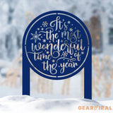 It’s The Most Wonderful Time Of The Year Metal Stake Outdoor Christmas Decor Holiday Decor Merry Christmas Sign Outdoor