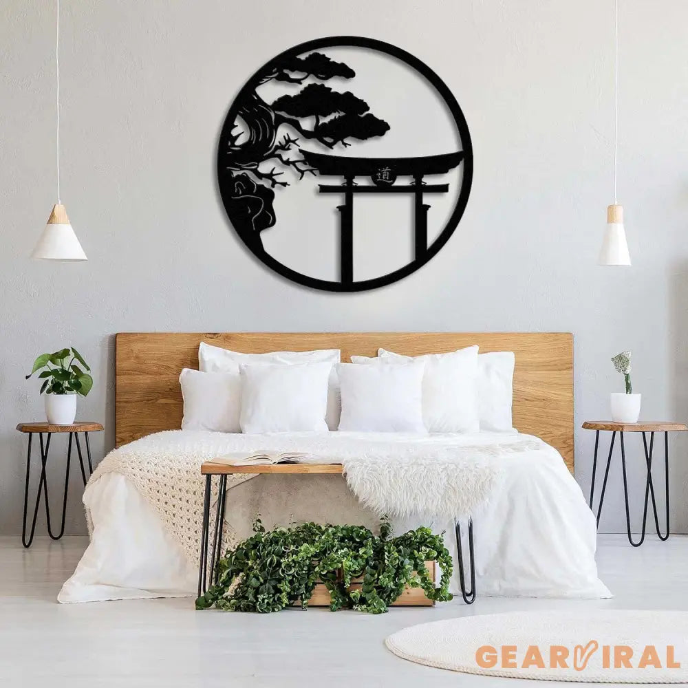 Japanese Metal Wall Art Bonsai Tree Metal Art Cherry Blossom Tree Metal Wall Art Japanese Inspired Metal Art Work