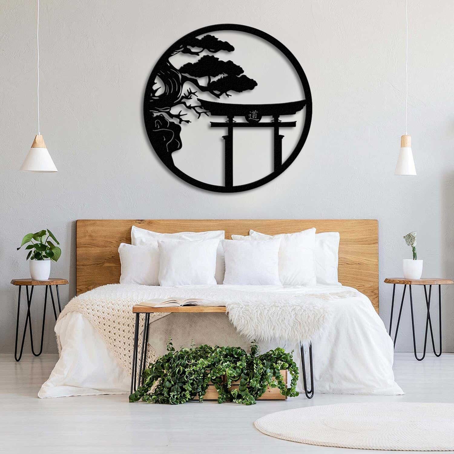 Japanese Metal Wall Art Bonsai Tree Metal Art Cherry Blossom Tree Metal Wall Art Japanese Inspired Metal Art Work Fathers Day Gift Idea Gift | GearViral