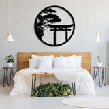 Japanese Metal Wall Art Bonsai Tree Metal Art Cherry Blossom Tree Metal Wall Art Japanese Inspired Metal Art Work Fathers Day Gift Idea Gift | GearViral