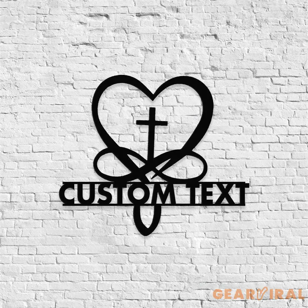 Jesus Cross Garden Sign Life Tree Metal Stake Personalized Name Yard Sign Outdoor Door Garden Decor Metal Sign