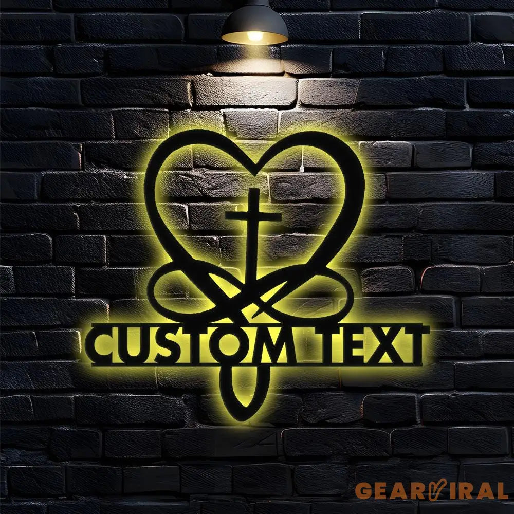 Jesus Cross Garden Sign Life Tree Metal Stake Personalized Name Yard Sign Outdoor Door Garden Decor Metal Sign