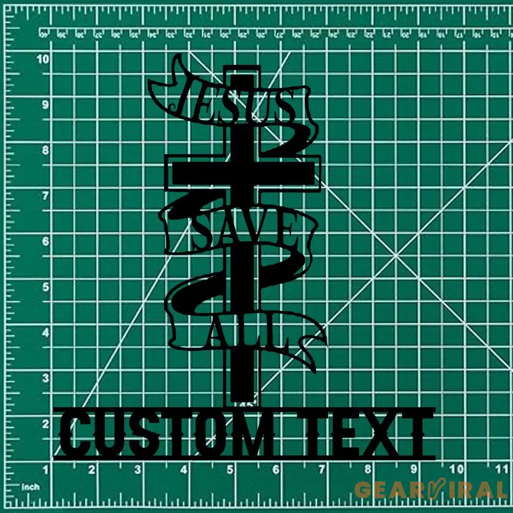 Jesus Saves All Family Est Metal Name Sign Personalized Split Letter Last Name Christian Sign Outdoor Door Hanger