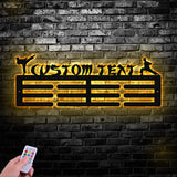 Karate Male Custom Name Medal Hanger Monogram - 12 Rungs for medals & Ribbons, Medal Display, Sports Medals, Kids Room Sports Decor, Karate