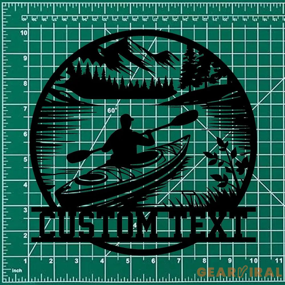 Kayak Enthusiast Name Metal LED Sign Personalized Family Name Metal Sign Family Wall Decor Personalized Wall Art