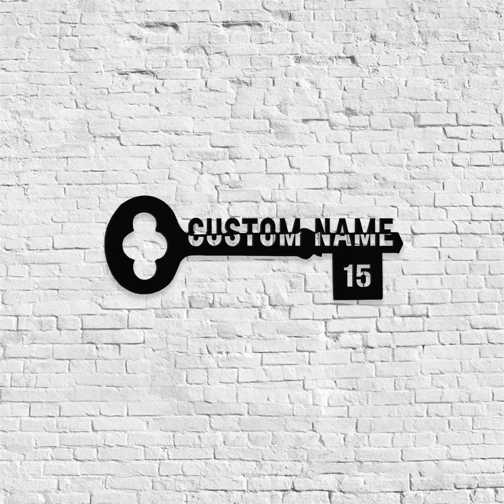 Key Custom Address Number Metal LED Sign, Personalized Family Name Metal Sign, Family Wall Decor, Personalized Wall Art, Housewarming Gift