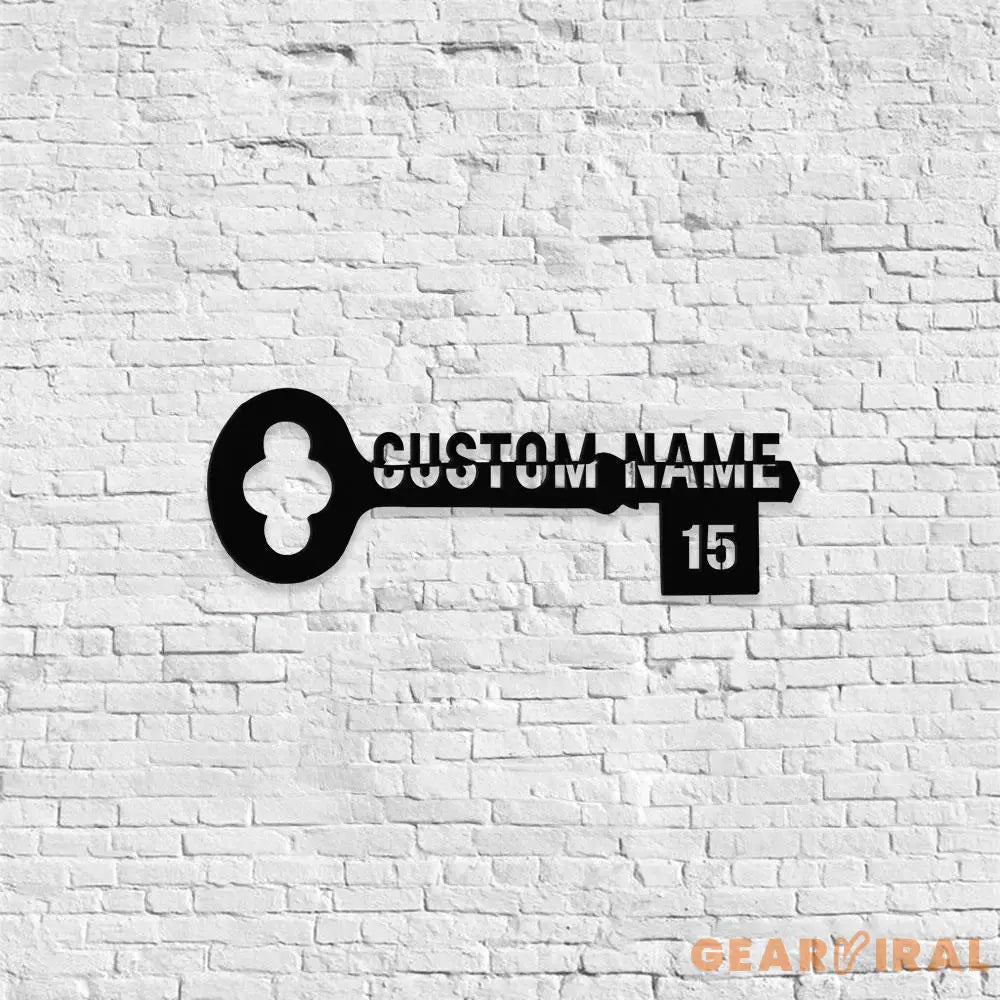 Key Custom Address Number Metal LED Sign Personalized Family Name Metal Sign Family Wall Decor Personalized Wall Art