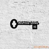 Key Custom Address Number Metal LED Sign Personalized Family Name Metal Sign Family Wall Decor Personalized Wall Art