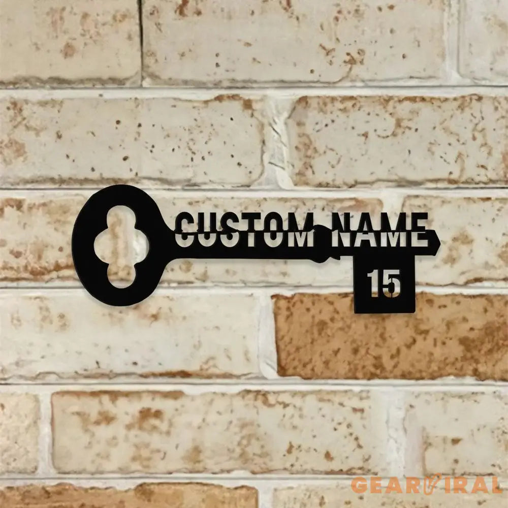 Key Custom Address Number Metal LED Sign Personalized Family Name Metal Sign Family Wall Decor Personalized Wall Art