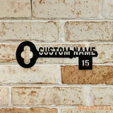 Key Custom Address Number Metal LED Sign Personalized Family Name Metal Sign Family Wall Decor Personalized Wall Art